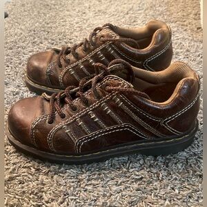 Doc Martens Keith Oxford shoes, lace up, LIKE NEW, tan/brown Men’s 8 Women’s 9